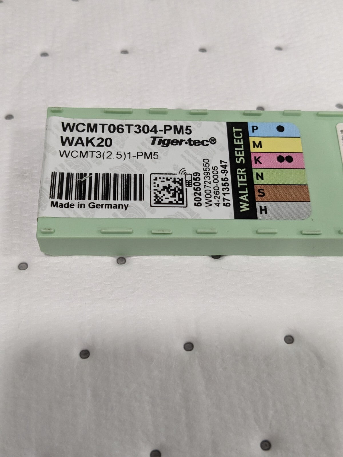Walter WCMT3(2.5)1PM5WAK20 Carbide Turning Insert Qty 10 5025059