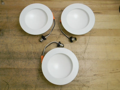 Lot of 3 Clark 6" LED Indirect Down Light 1050 Lumens 3000K 15W 120V D216