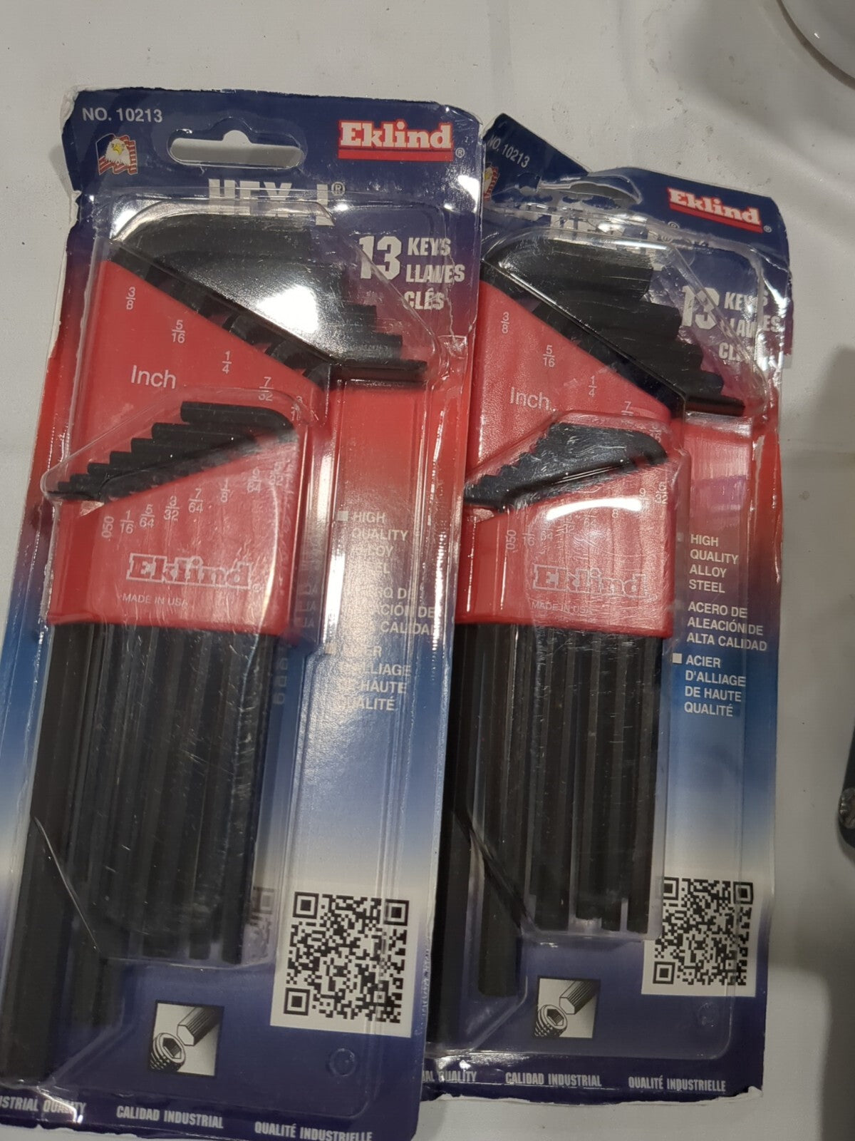 EKLIND 2pk of 13 Piece L-Key Hex Key Sets 10213