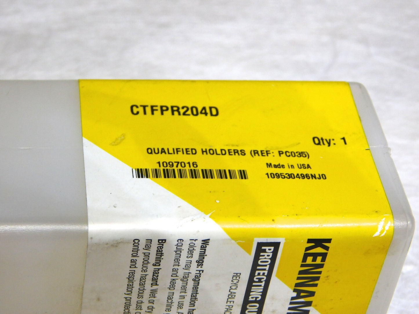 Kennametal Indexible CTFP Turning Toolholder 1.25 Shank Dia RH 6 OAL 1097016