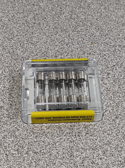 Bussmann Cartridge Time Delay Fuse: 5 A, 20 mm OAL, 5 mm Dia Qty 5 GDC-5A