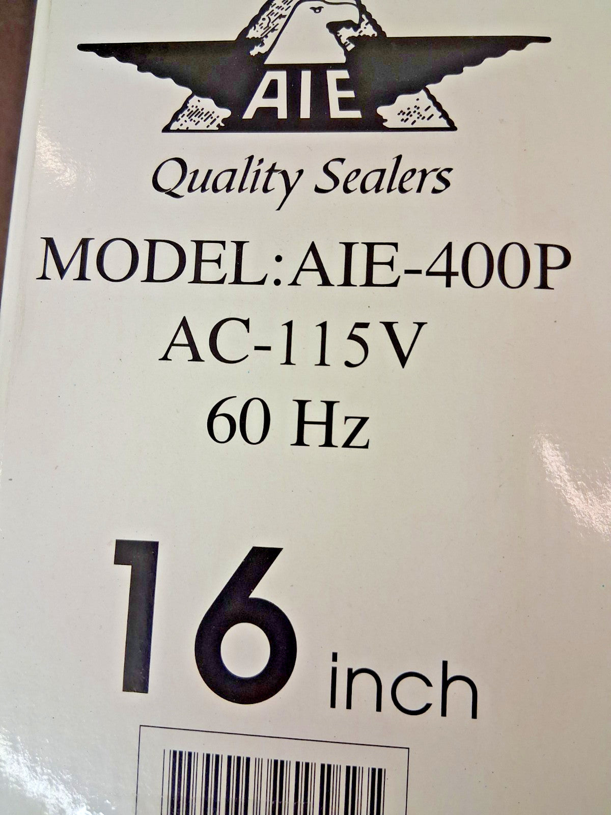 Pro Table Top Thermal Impulse Sealer 16" Max Seal 6 Mil Thick AIE-400P
