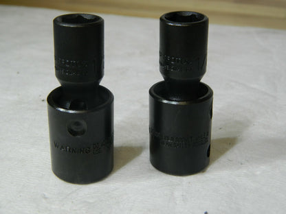 Proto 1/2" Drive 1/2" Standard Universal Impact Socket Qty 2 6 Points