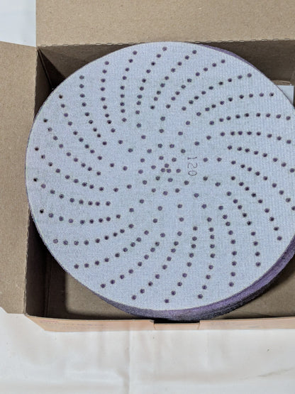 (50) 3M Hook & Loop Disc: 6" Dia, 120G, Coated, Precision Shaped Ceramic 86825