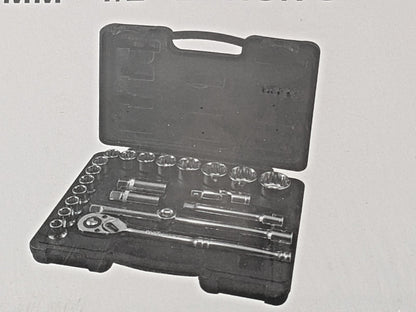 Paramount 22 Piece Non Slip Socket Set 1/2" Drive 10 to 32 mm 69556405