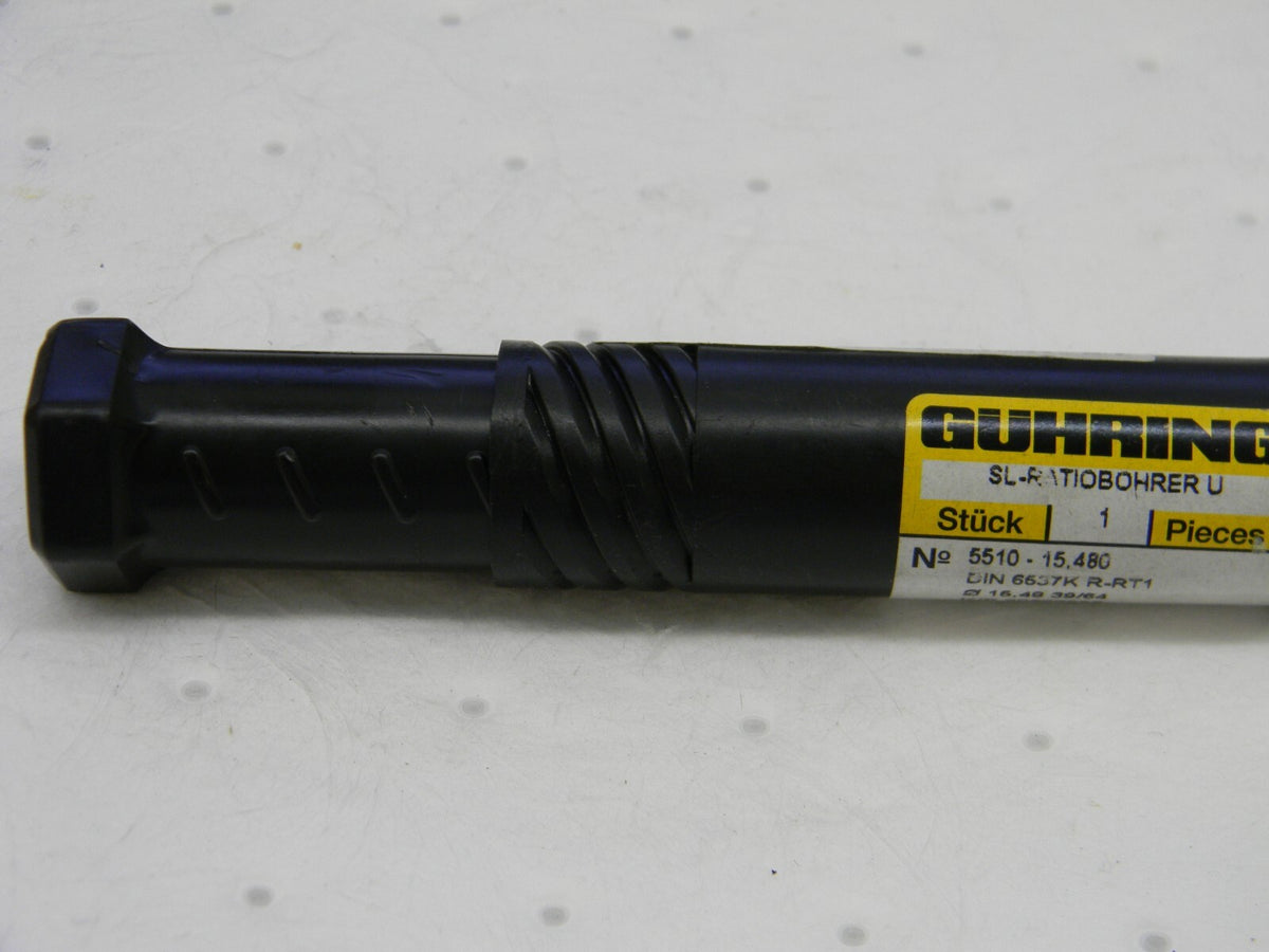 GUHRING Screw Machine Length Drill Bit: 0.6094 Solid Carbide 9055100154800
