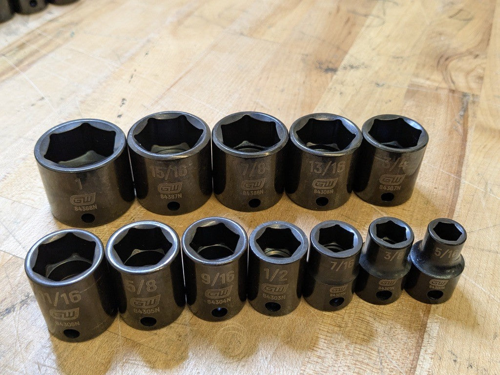 Gearwrench 183-Piece Master Impact Socket Set 6-Point SAE/Metric Standard/Deep