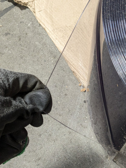 150 Ft. Bulk Roll of Aleco Clear PVC Curtain Strip 12" Width 170012