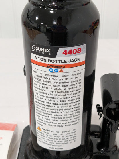 Sunex Tools 8 Ton Capacity Bottle Jack 4408