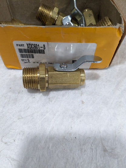 PARKER 1/2" Pipe, Male Pipe Drain Cock & Shutoff Valve Qty 6 XDC601-8