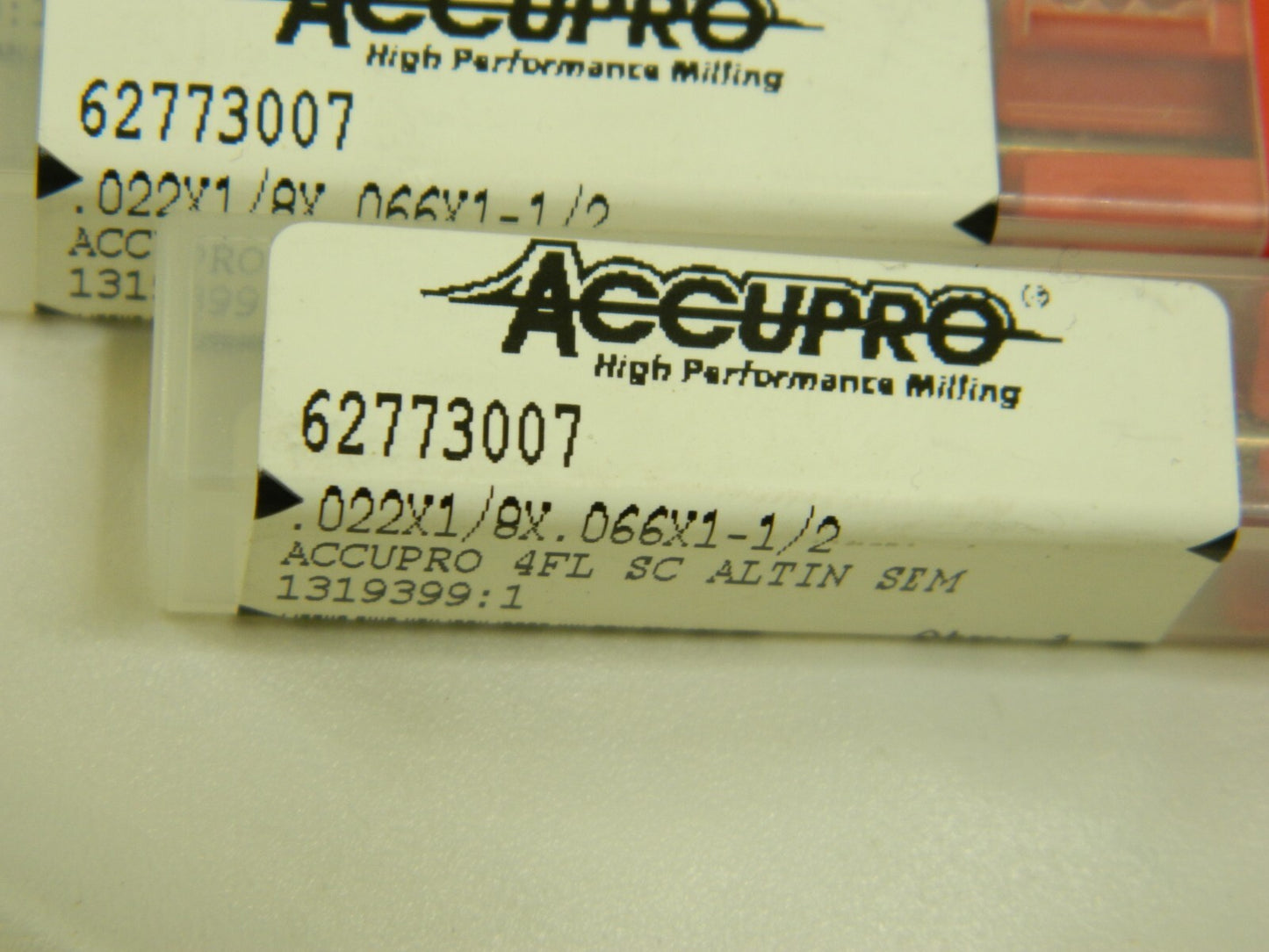 Accupro SC Sq End Mill 0.022 Dia 0.066 LOC 1/8 Shk Dia 1-1/2  OAL 4 FL Qty 4