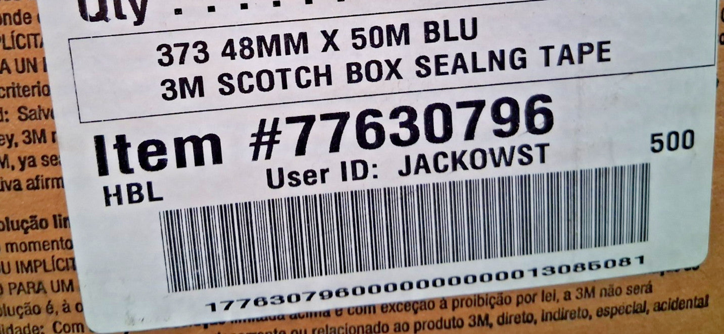 Scotch Rubber Adhesive Blue Packing Tape 6Pk 2" Wide 77630796