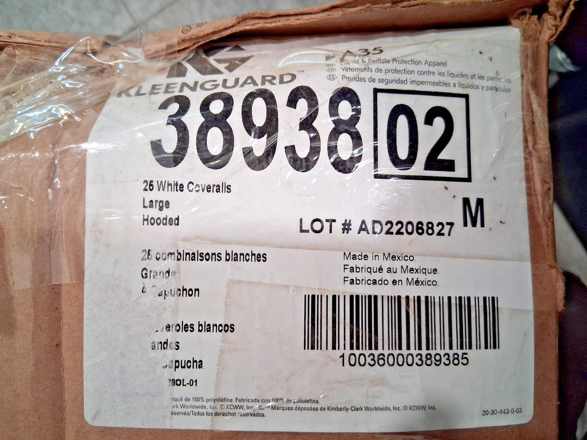 KleenGuard Liquid &amp; Particle Protection Disposable Coveralls QTY25 SizeL 389