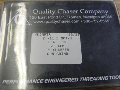 Quality Chaser Company 15 Chamfer Gun Grind Qty 5 K2NPTR