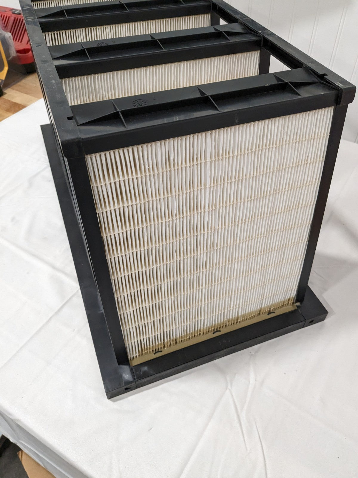 PRO-SOURCE Pleated Air Filter: V-Bank Mini-Pleat, MERV 16 PRO40093-P