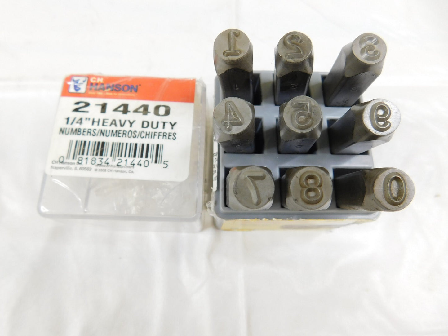 C.H. HANSON Heavy-Duty Stamp Set: 1/4 Character, 9 pc Numbers 21440