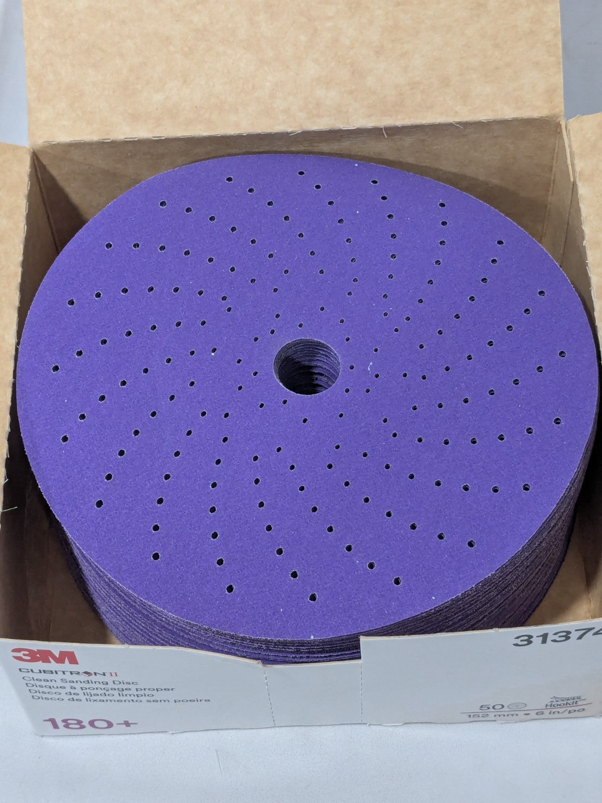 3M Cubitron II Hookit 6” Disc 180+ Grit Abrasive Sanding Disc (50ct) 31374