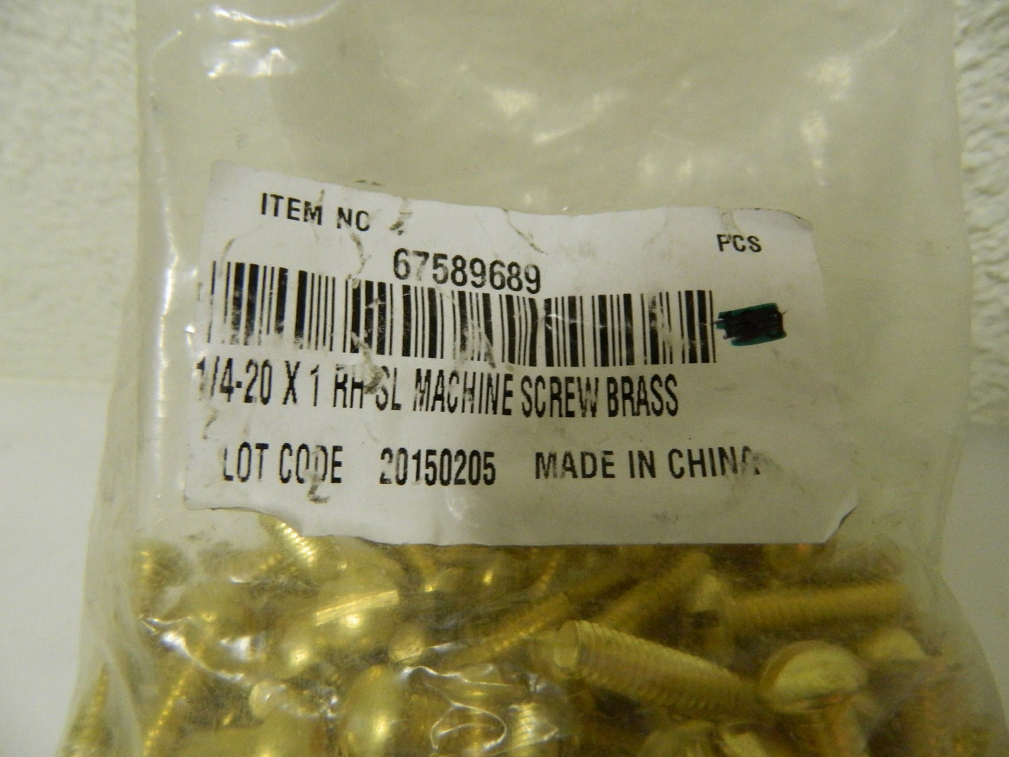 Pro Machine Screw 90Pk Round Head Slot Drive 1/4-20UNC 1" L. Under Head 675