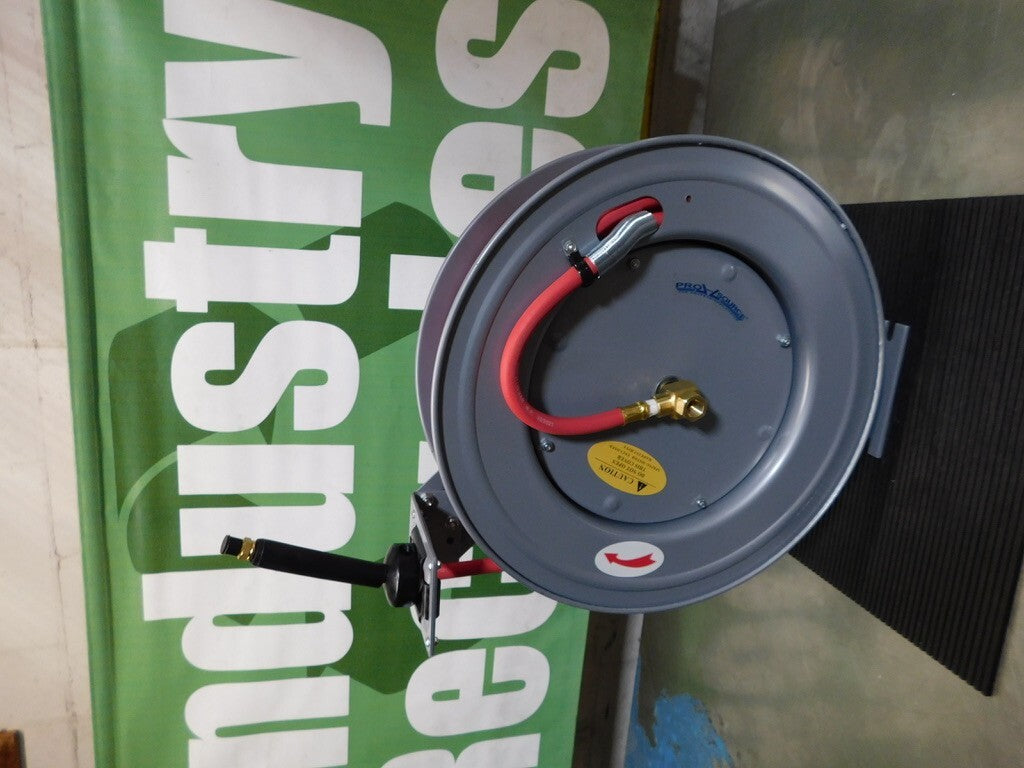 PRO-SOURCE Hose Reel with Hose: 3/8"IDx75' Spring Retractable 2810037510PRO
