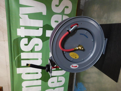 PRO-SOURCE Hose Reel with Hose: 3/8"IDx75' Spring Retractable 2810037510PRO