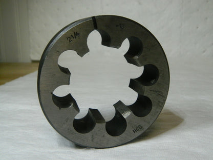 High Speed Steel Round Adjustable Die 2-1/4 - 18  4" OD RH Thread 03948924