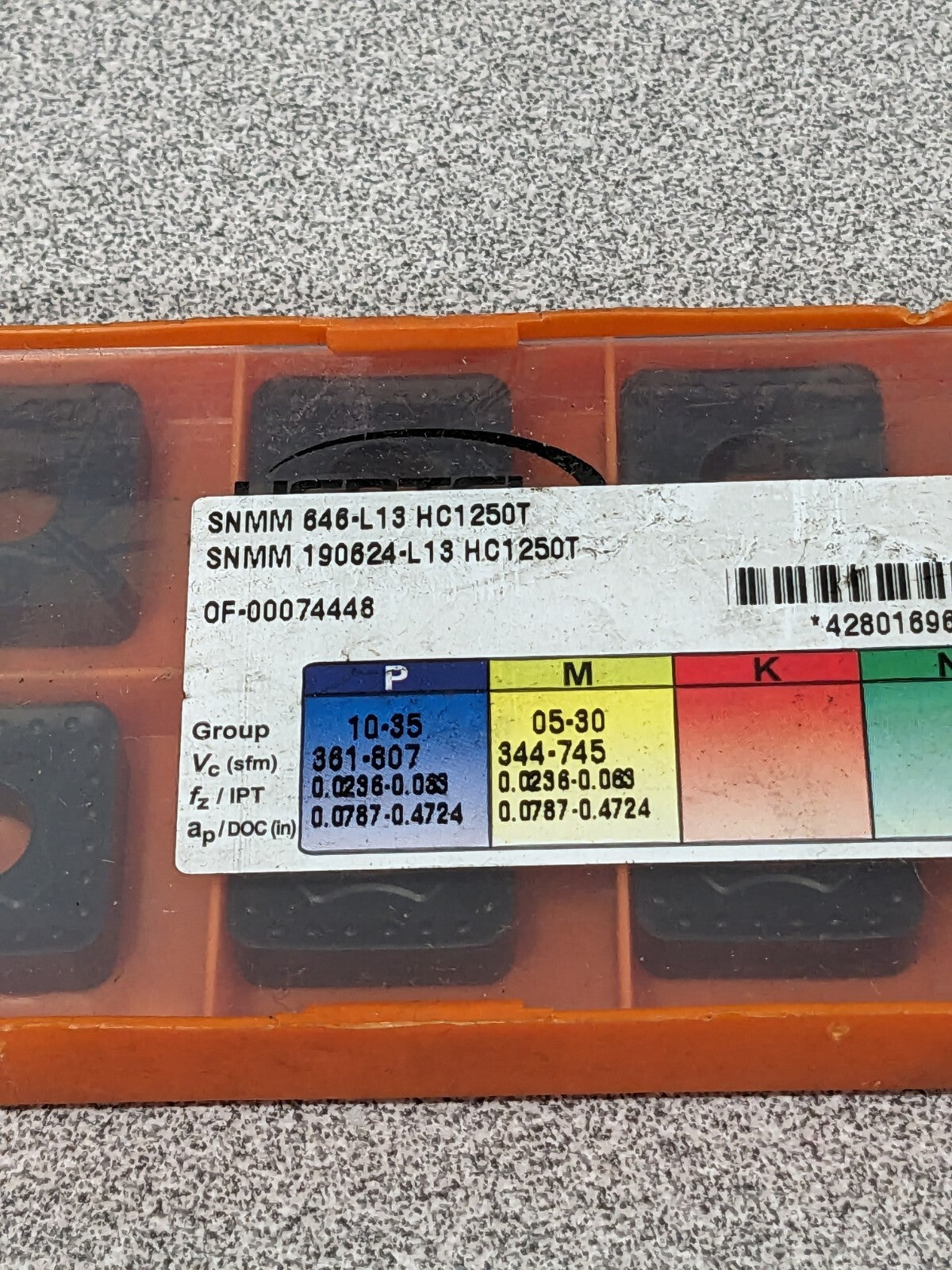 HERTEL Turning Insert: SNMM 646L13 HC1250T, Solid Carbide Qty 10 1002144