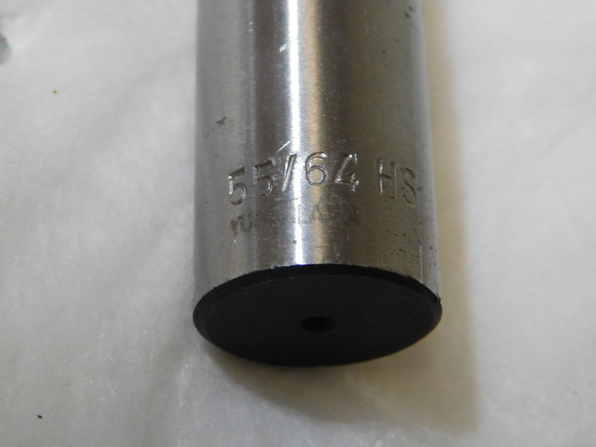 Qualtech HSS Screw Machine Drill Bit 55/64 Straight Shank Spiral Fl 3 LOC 6 L
