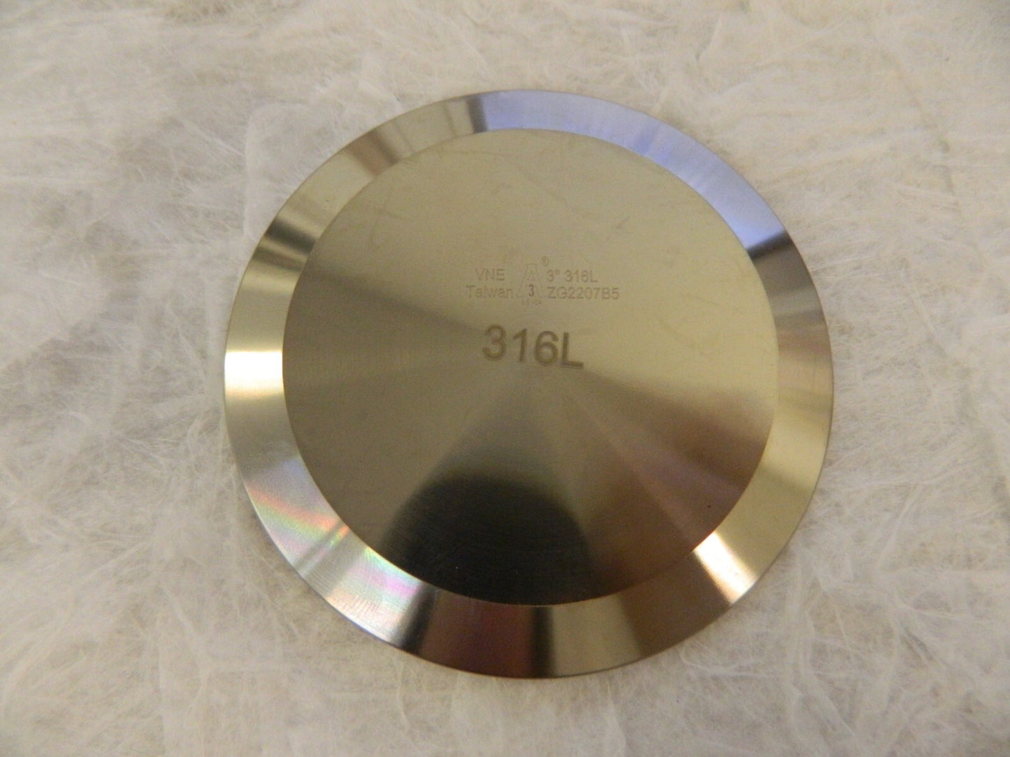 VNE Sanitary Stainless Steel Pipe End Cap: 3", Clamp Connection EG16A-6L3.0