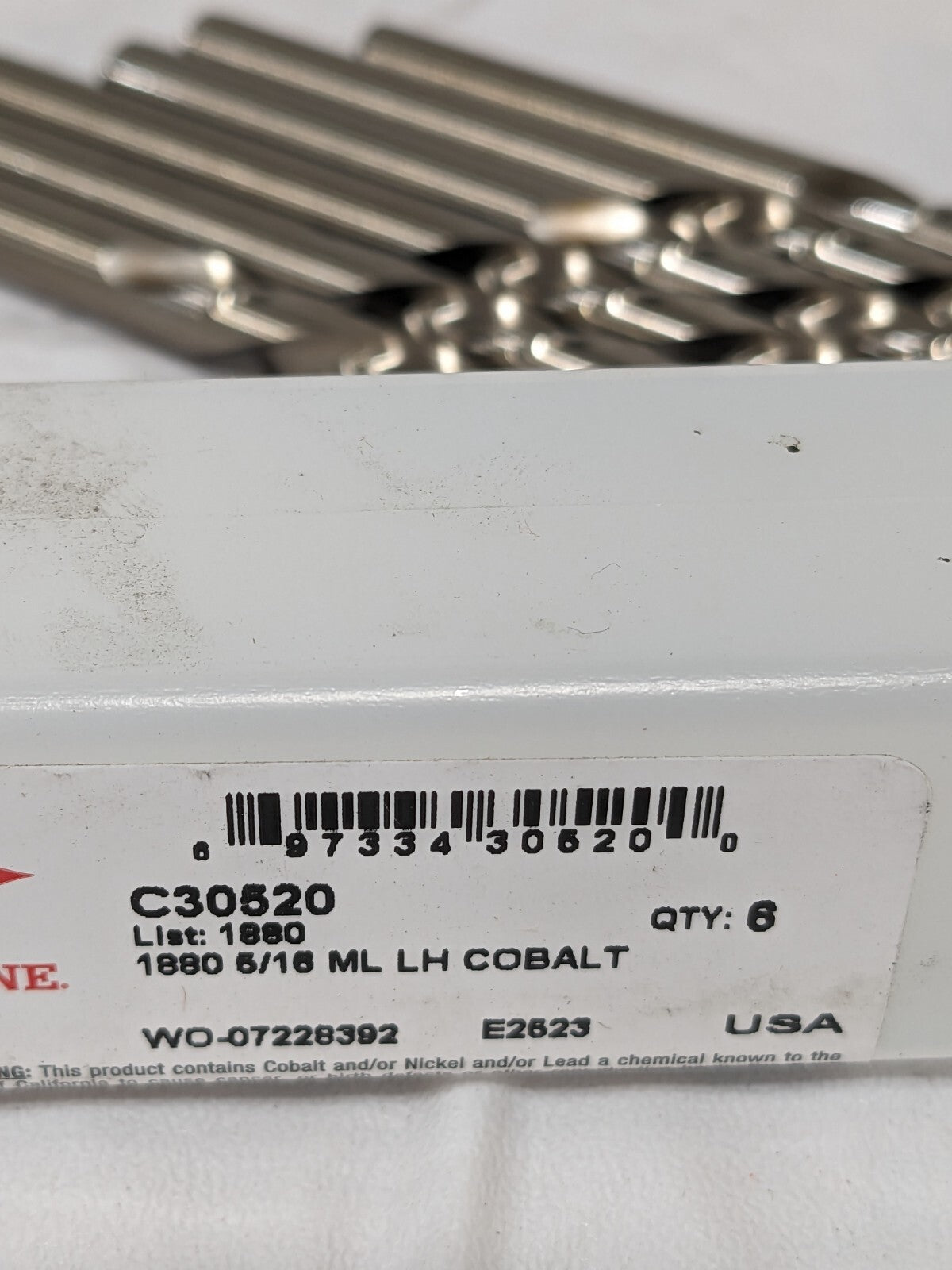 CLE-LINE Mechanics Drill Bit: 5/16 Dia, 135 ° Point, Cobalt Qty 6 C30520