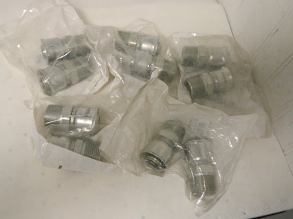 Parker 1 x 7/8 Male NPTF Male Pipe Rigid 26 Series Fitting Qty 10 10126-16-16