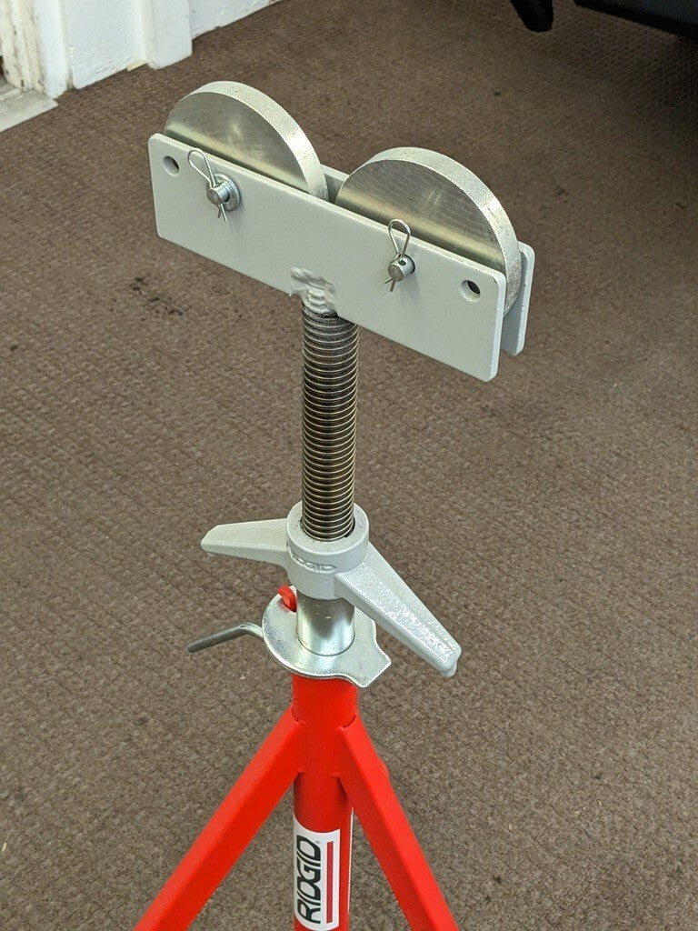 Ridgid Roller Head Pipe Stand 12" Pipe Capacity 32" to 55" Height 56672