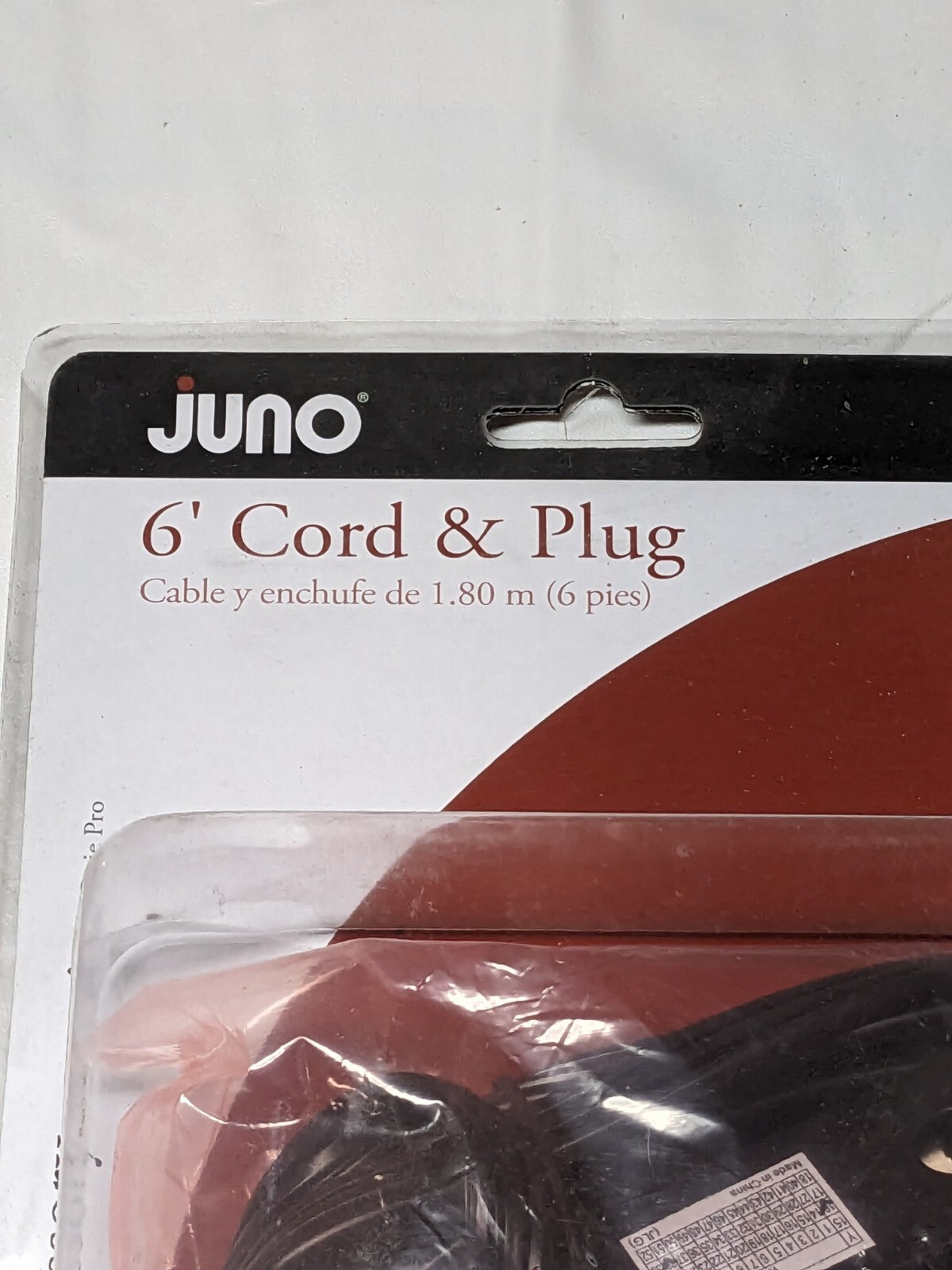 Juno Lighting 6 Cord And Plug Connector 3-Wire Black ULH-CP-BL