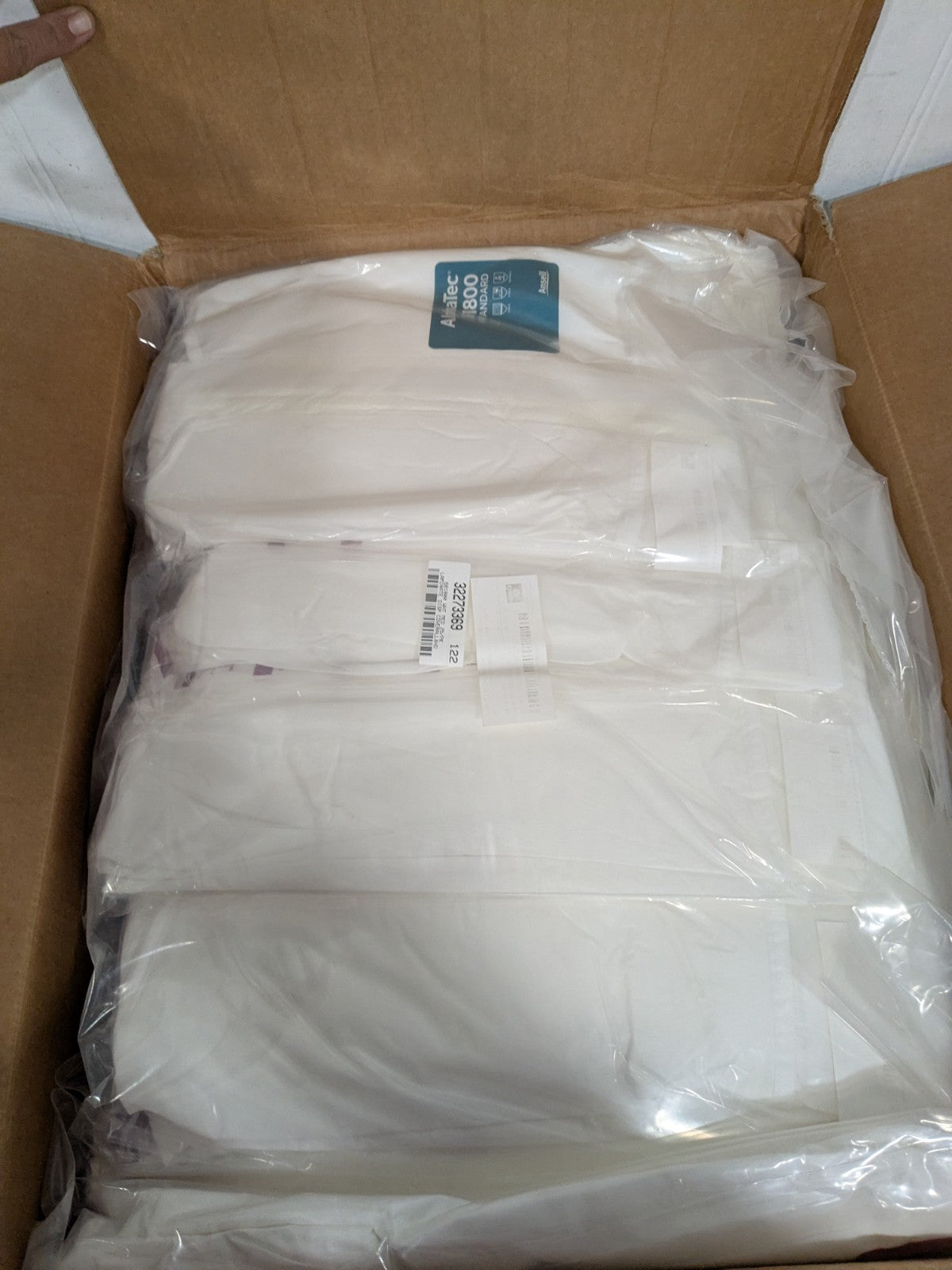 Ansell Rain & Chemical-Resistant Coveralls: SZ M Qty 25 WH18-B-92-111-03