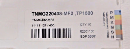 Seco Carbide Turning Insert TNMG432-MF2 Grade TP1500 Qty 7 36581