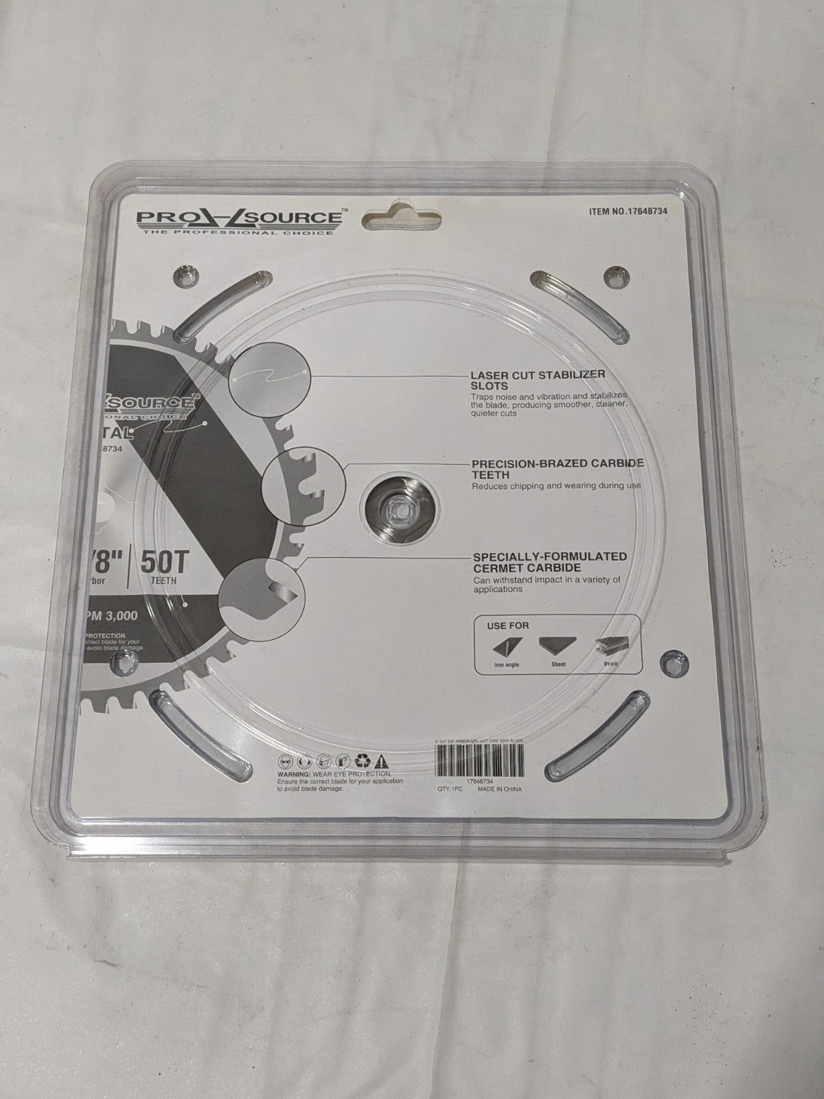 PRO-SOURCE Wet & Dry Cut Saw Blade: 8" Dia, 5/8" Arbor Hole 17648734