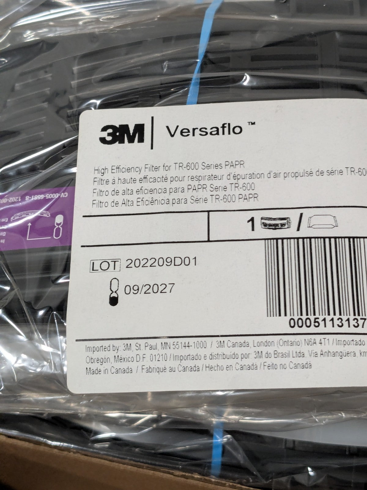 3M Pack of (5), Particulate Protection PAPR HEPA Filters 7100028247