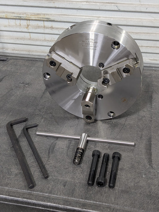 Bison Manual Lathe Chuck 3-Jaw Self Centering 12" Diameter Plain Back 7-866