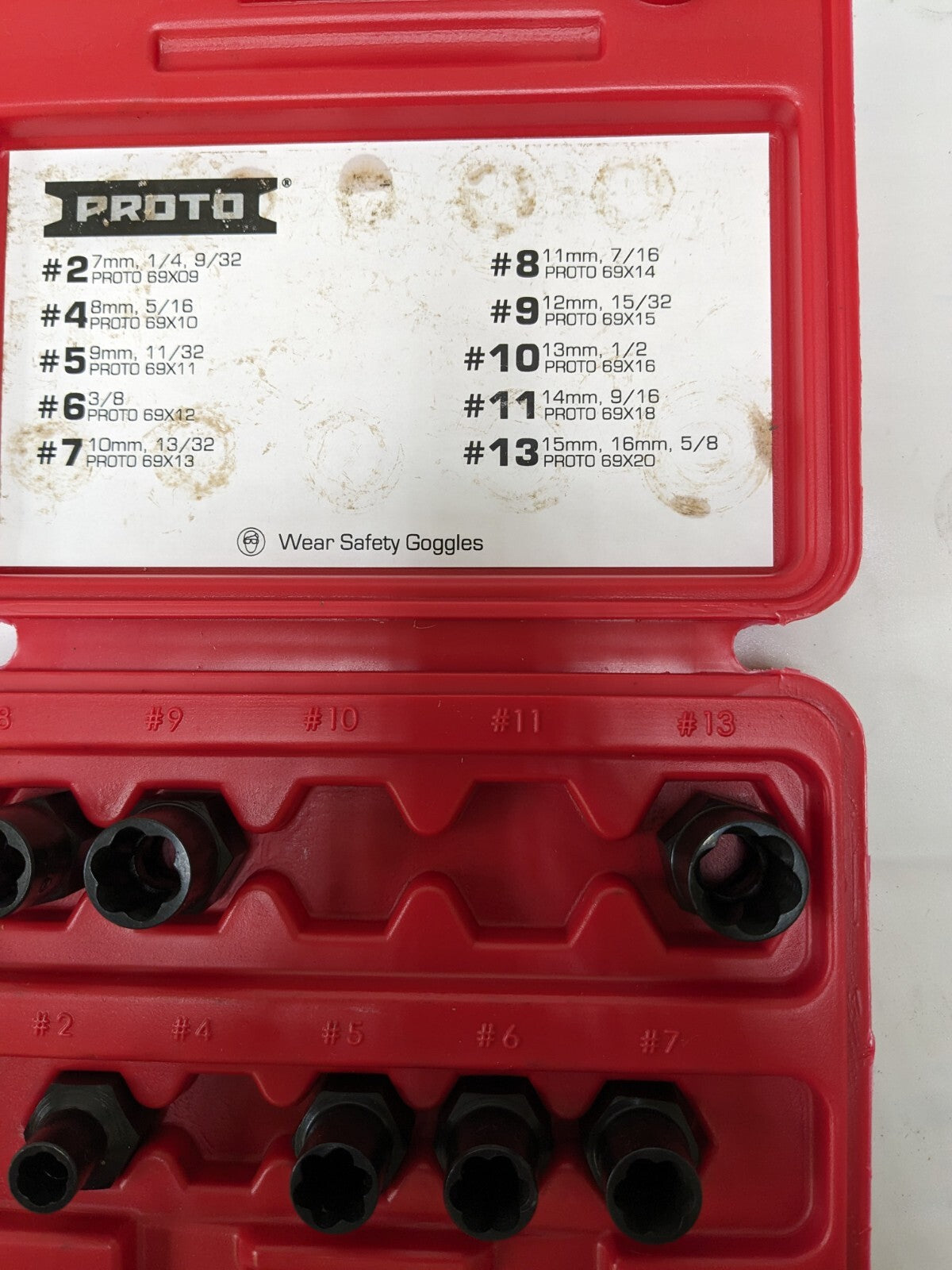 PROTO Socket & Wrench Bolt Extractor INCOMPLETE J69X00