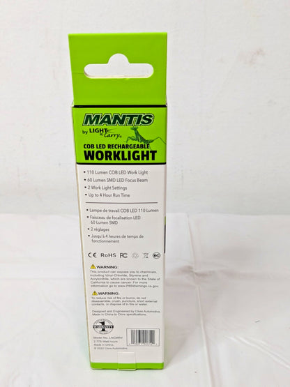Light-N-Carry MANTIS LED COB Work Light 110lm Max LNCMINI