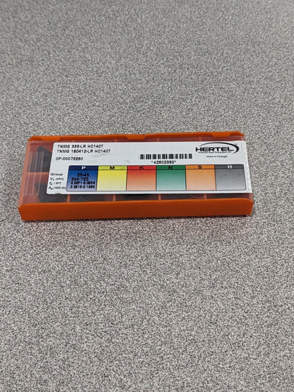 HERTEL Turning Insert: TNMG 333LR HC140T, Solid Carbide Qty 10 42802389