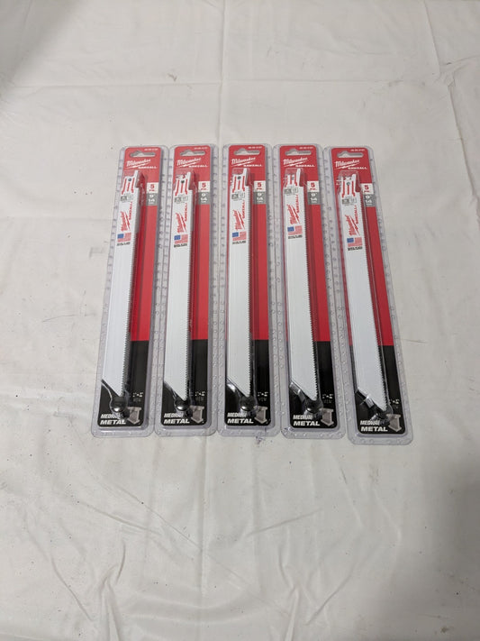 Milwaukee 9" 14 TPI Sawzall Blade - 5 Packs of 5 48-00-5187
