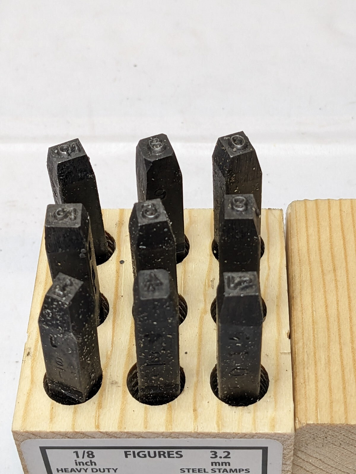Young Bros. Heavy-Duty Stamp Set: 1/8″ Character, 9 pc, Numbers 03093