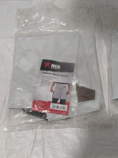 MCR SAFETY Waist Apron: 14 oz, Leather One Size, 1 Pocket Qty 2 38318MW