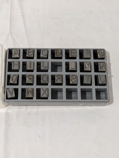 C.H. HANSON Steel Type Set 23 Pc, 3/8 Inch Character 27638 INCOMPLETE