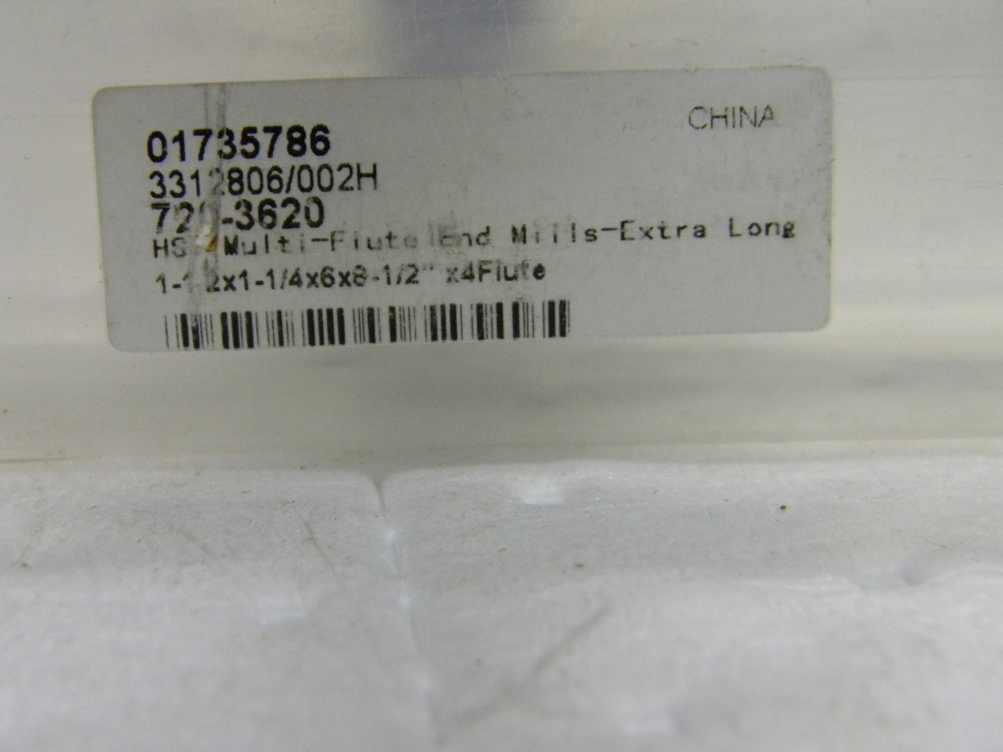 Professional High Speed Steel Square End Mill 6" LOC 1-1/2" Diam 4FL 0