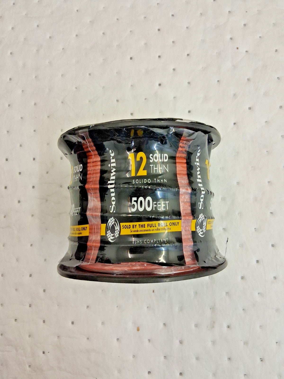 Southwire 12 Orange Solid CU THHN Wire 500ft 11593158