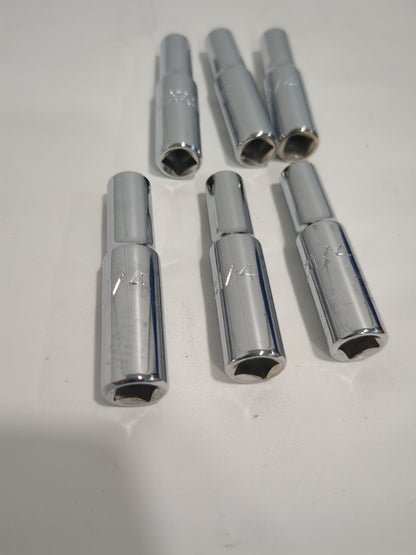 PROTO 6pk Hand Sockets: 1/4" Drive, 1/4" Socket, 6-Point J4708L