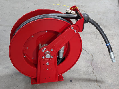 ReelCraft Heavy Duty Dual Pedestal Hose Reel 50 Ft. x 1 In. 1275 PSI Max.