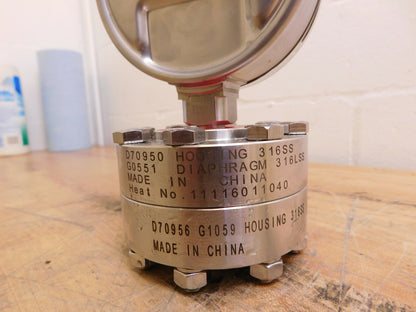 Winters 4" Dial Pressure Gauge Bottom Connection Mount 0-1000 PSI PFP649950