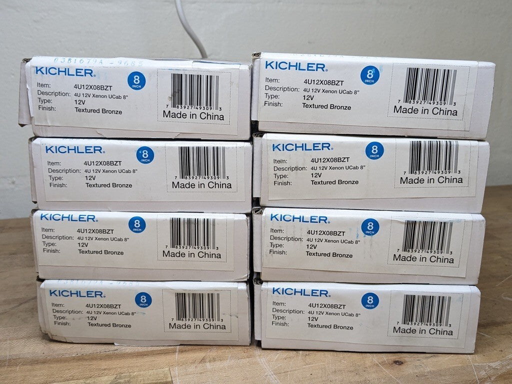 Lot of 8 Kichler Xenon Under Cabinet Light Fixture 8 In. 12V Textured Bronze